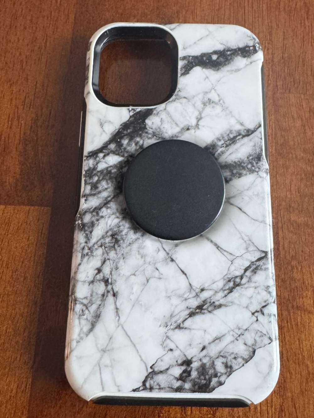 OtterBox iPhone 12 Pro Phone Case, Black and White Marble Pattern